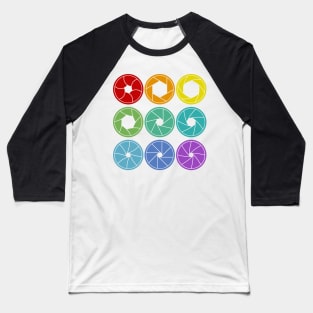 Camera Aperture Design / Photography Lover Baseball T-Shirt